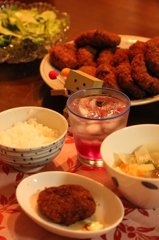 ミンチカツとポトフのばんごはん