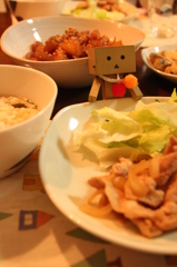 豚のしょうが焼きのばんごはん