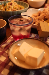 手羽元とさつまいもの煮込みのばんごはん