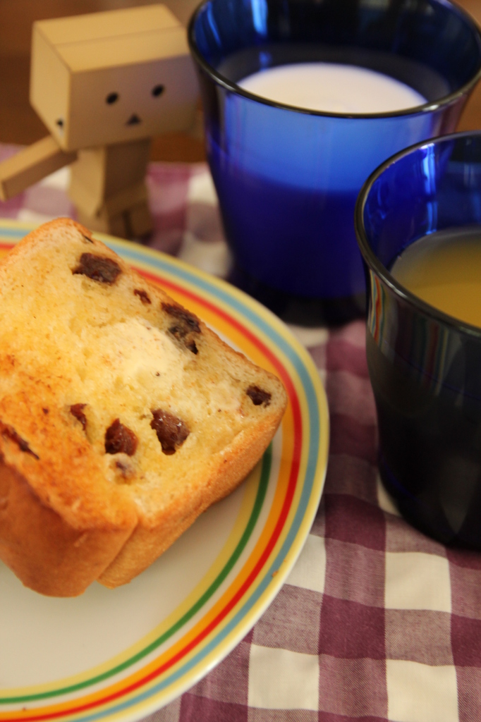 レーズンのパンのあさごはん