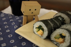 節分の残りを巻くお昼ごはん