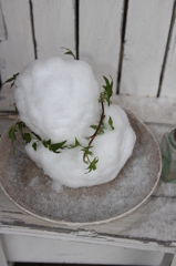 昨晩の雪だるま、おおかた現状維持