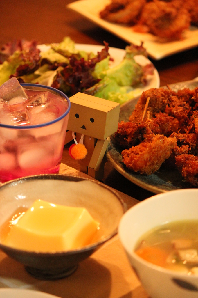 ちいさな串かつのばんごはん