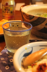 なべやきうどんとハイボールのばんごはん