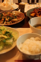 おなかいっぱいのばんごはん おなかいっぱいのばんごはん