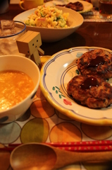 ハンバーグのばんごはん