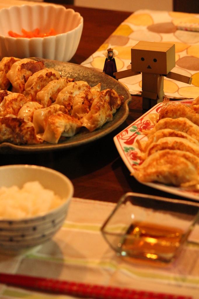 餃子の晩ごはん