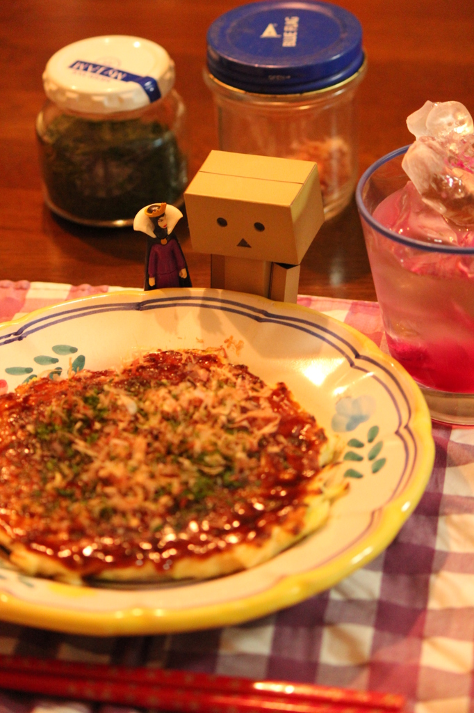 お好み焼きの晩ごはん