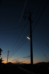 日没とひこうき雲
