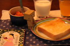 食パンの朝ごはん