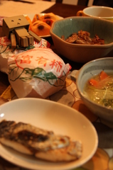 富有柿のあるばんごはん 富有柿のあるばんごはん