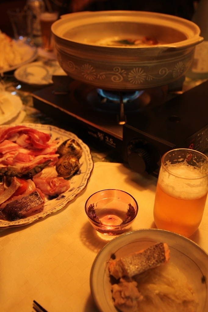 お鍋の晩御飯＠実家めし