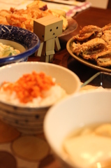 てんぷらになったばんごはん てんぷらになったばんごはん