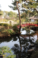 赤い橋＠縮景園