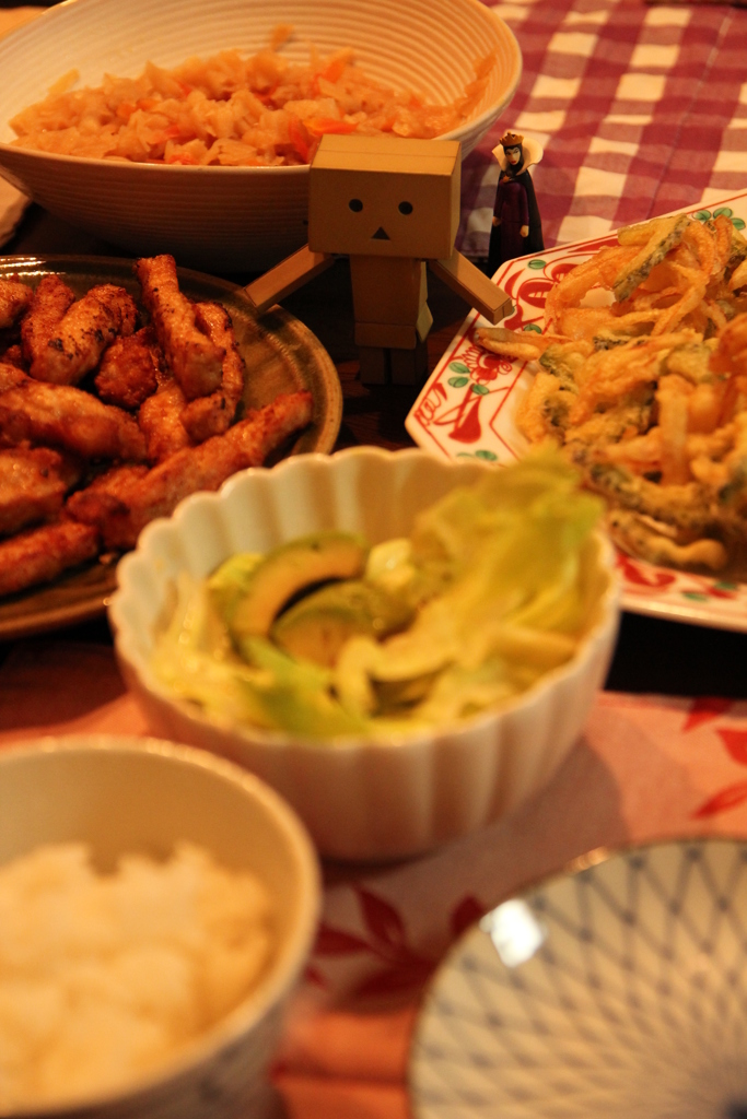 揚げ物の晩ごはん