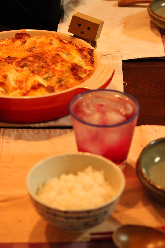 マカロニグラタンのばんごはん