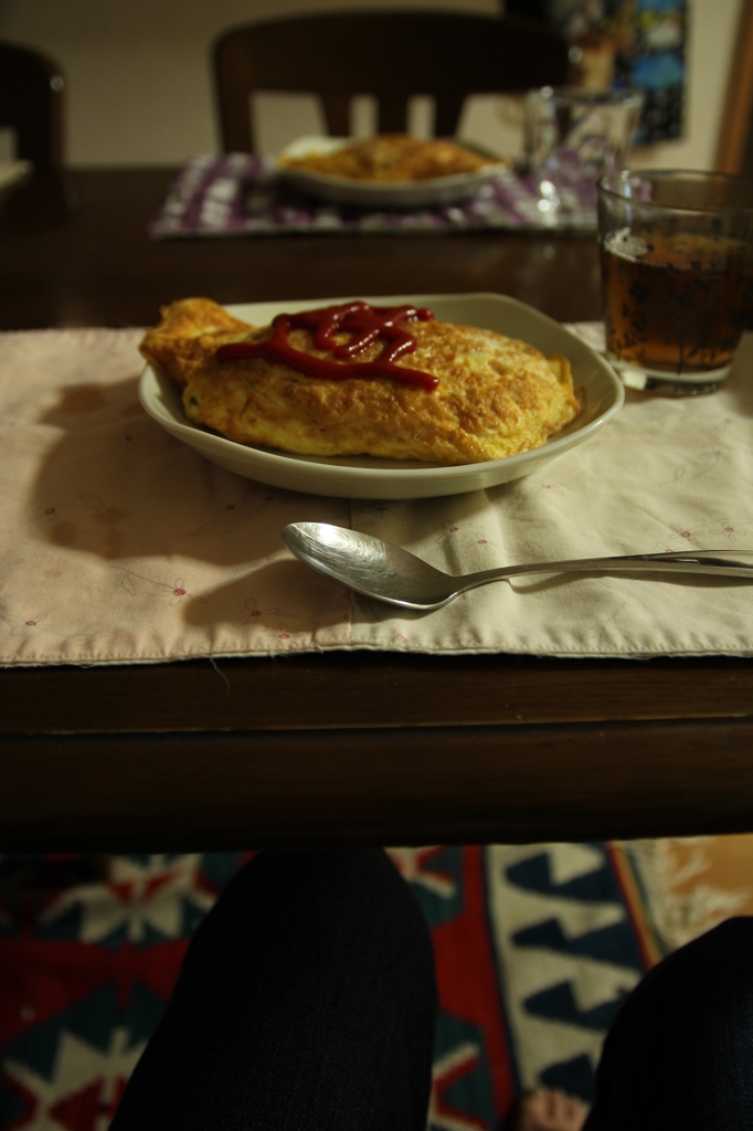 オムライスの晩御飯