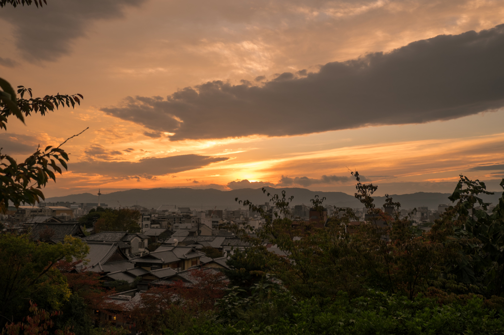 暮れる京都