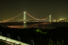 明石海峡大橋夜景