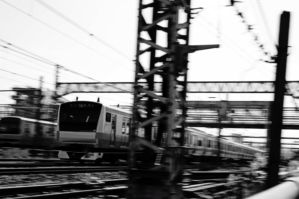 中央線　三鷹車庫あたり