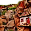 houses on cliff