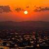 『富山』 散居村の夕日