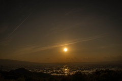 『富山』 散居村の夕日
