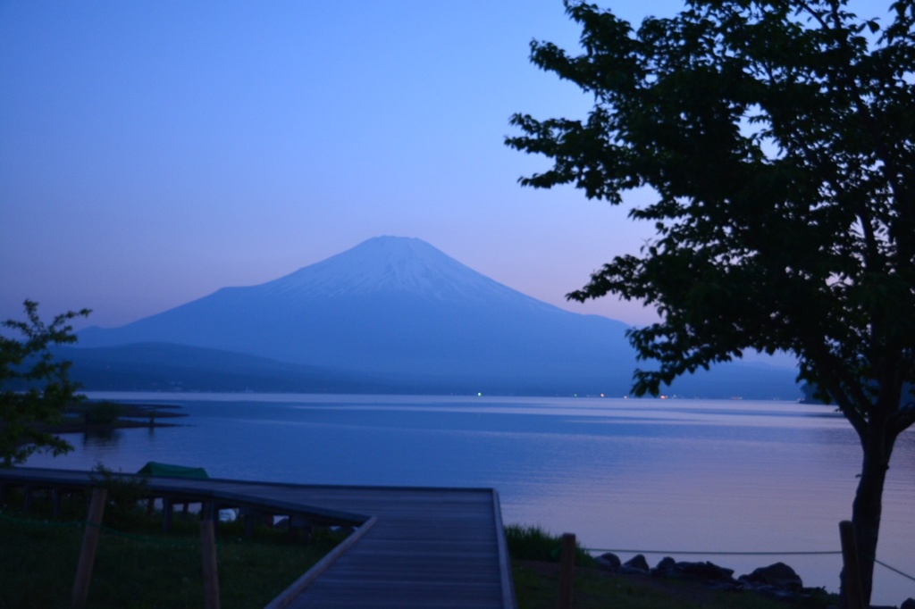 夕暮れ富士山