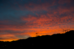 神戸の夕焼け空