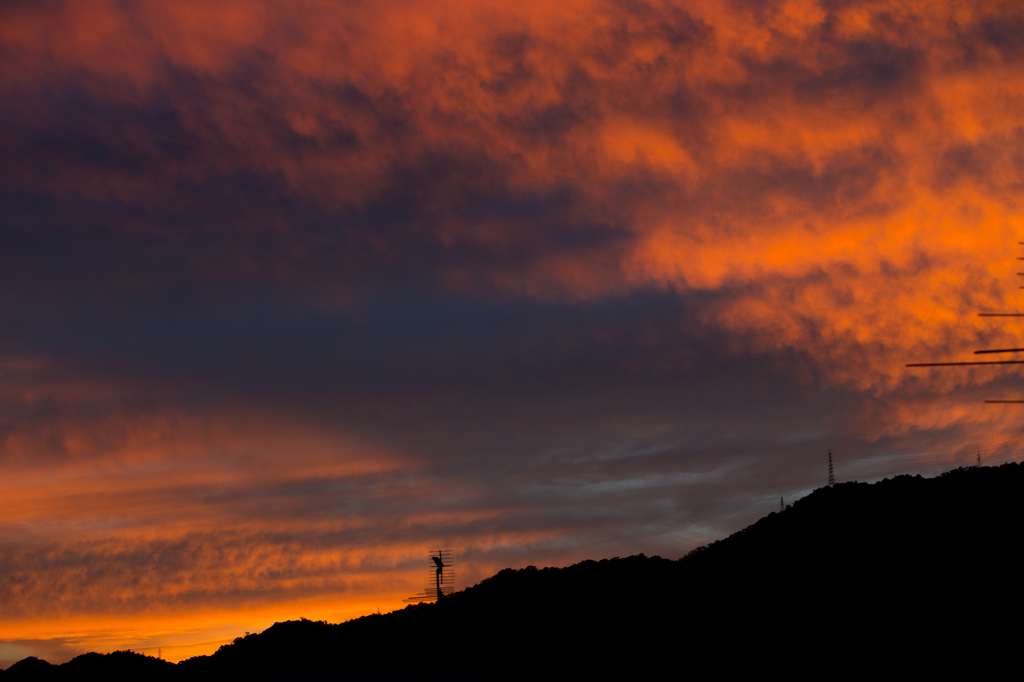 神戸の夕焼け空 