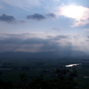 光芒と彩雲
