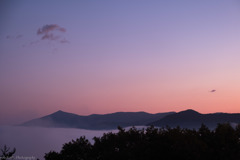 朝焼けの姫神山