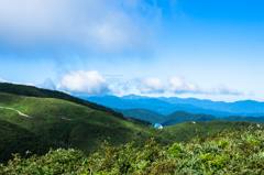 草原の青い屋根