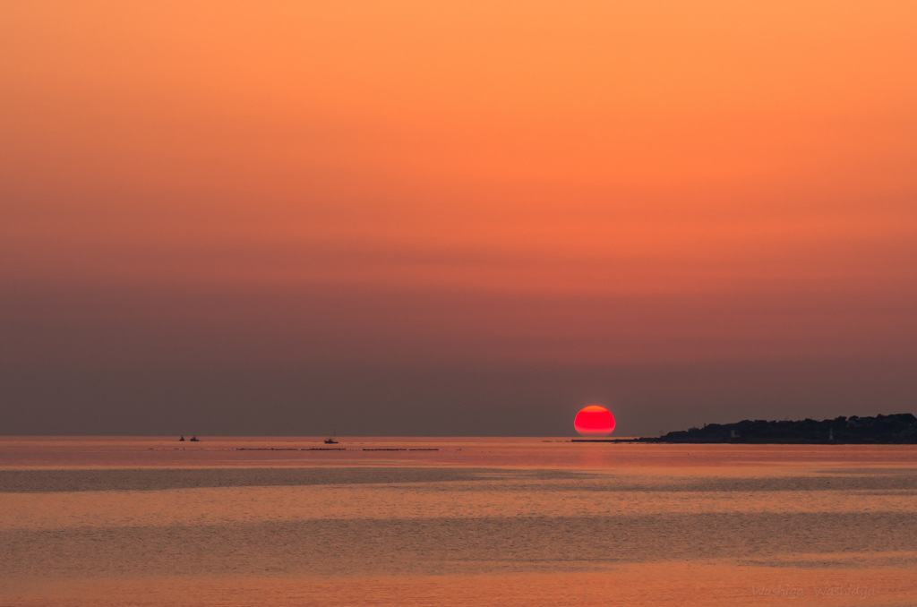 岬の夕日