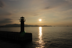 瀬戸内海の夕日