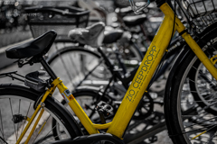 Yellow bicycle