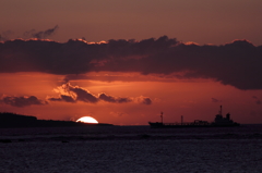 備瀬崎の夕日①