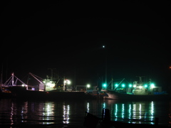 夜の港