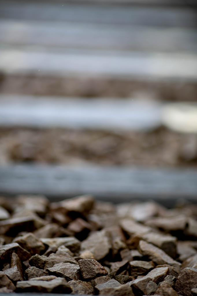 R富良野線　西駅にて　敷石