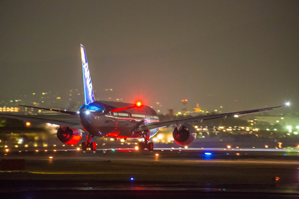 千里川より　2015.3.21 20:31  Dreamliner ANA