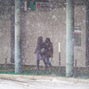 雪の日の旅立ち