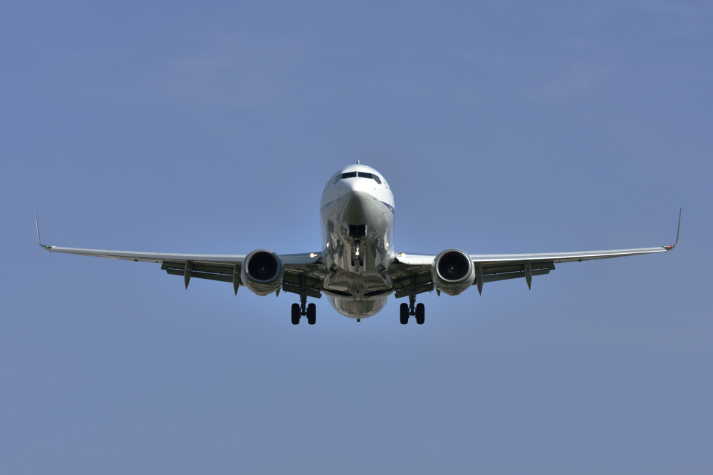 伊丹空港へ進入してくる