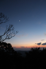 三日月と金星と夕焼け③