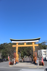 新田神社の鳥居①