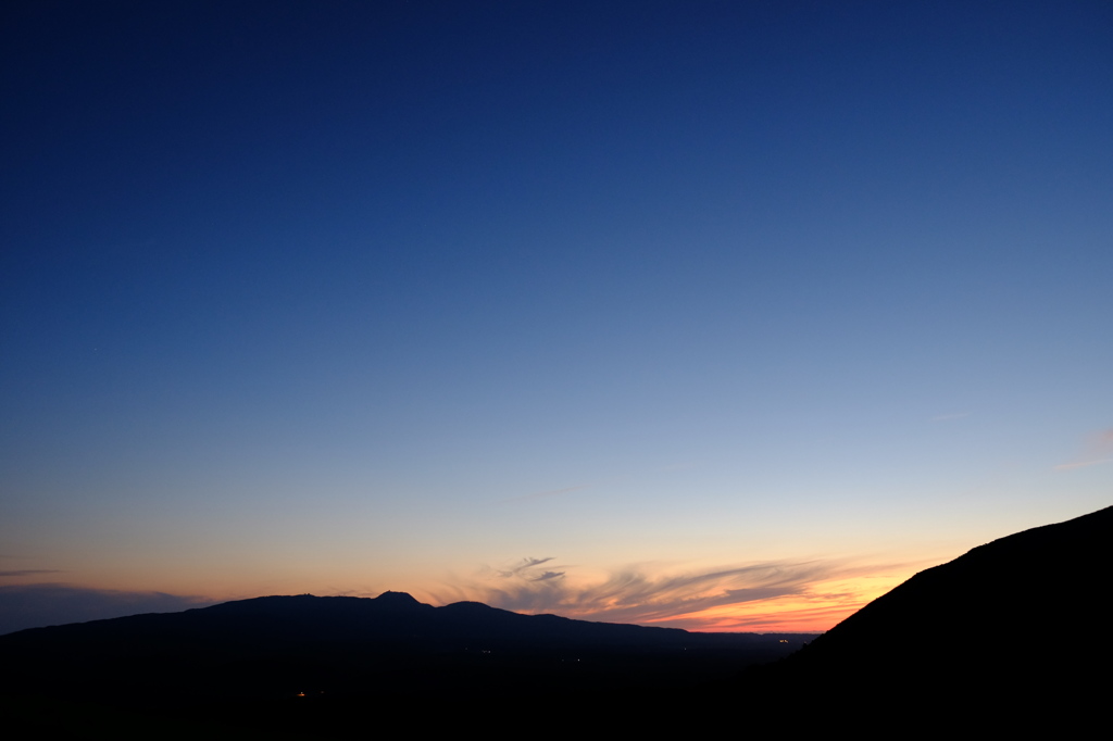 寒風山　夕焼け