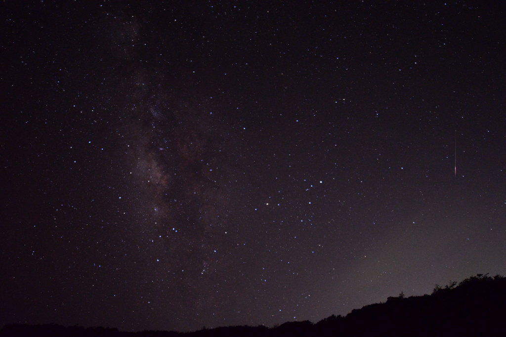 天の川と流れ星