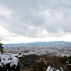 雪景色京都一望