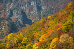 鳥甲山と紅葉