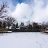 雪の松本城④