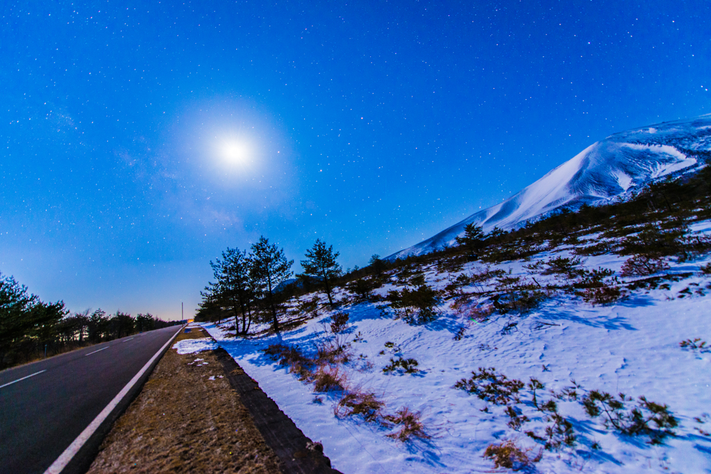 月明かりに浮かぶMilky Way